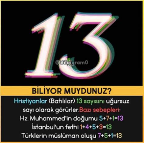 Islamda 13 sayısının anlamı